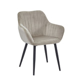 Chaise de salle à manger Luna - Velours beige